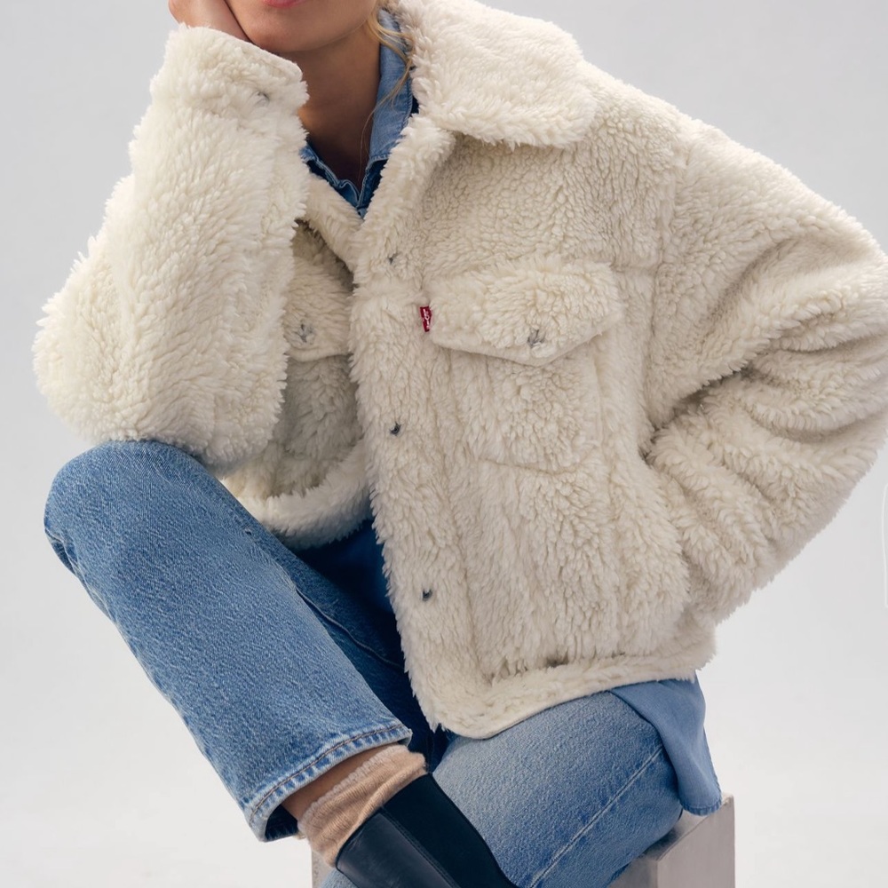 Levi’s baby bubble Sherpa trucker jacket from Anthropologie